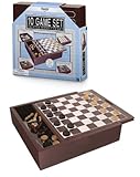 IMAGE OF 10 Game Set Premium Wood Box