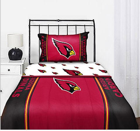 Arizona Cardinals NFL Full Comforter & Sheet Set (5 Piece Bedding)