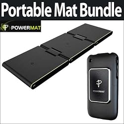 Powermat PMM-PT100 Portable Mat Black Bundle With Powermat PMRAIP1 Receiver Case for Iphone 3G 3GS