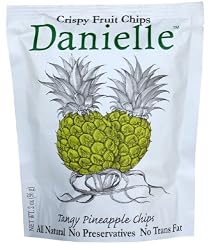 Danielle Crispy Fruit Chips, Tangy Pineapple, 2-Ounce Bags (Pack of 12)