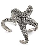 Silvertone Starfish Cuff Bracelet Fashion Jewelry