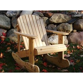 Western Red Cedar Adirondack Rocking Chair Wide Rocker by Buyers Choice USA