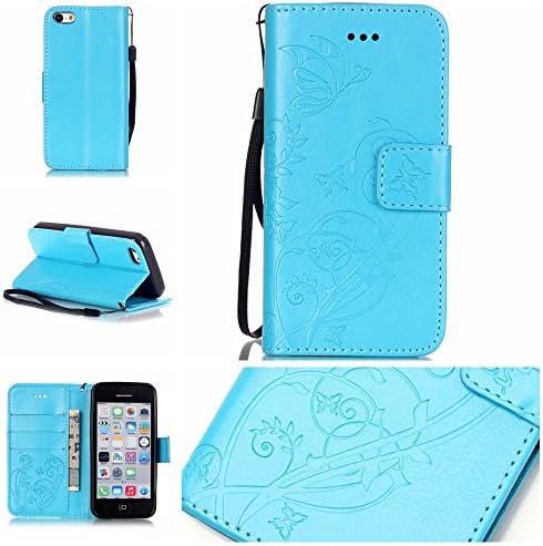 iPhone 5C Phone Case,iPhone 5C Case Leather,Flidm iPhone 5C PU Leather Wallet Case Protective Flip Stand with Card Slots Cover for iPhone 5C#007