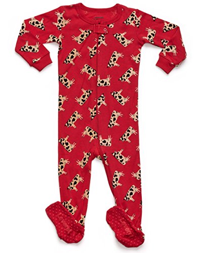 Leveret Baby Boys Girls Cow Footed Sleeper Pajama 100% Cotton (6M-5 Years)
