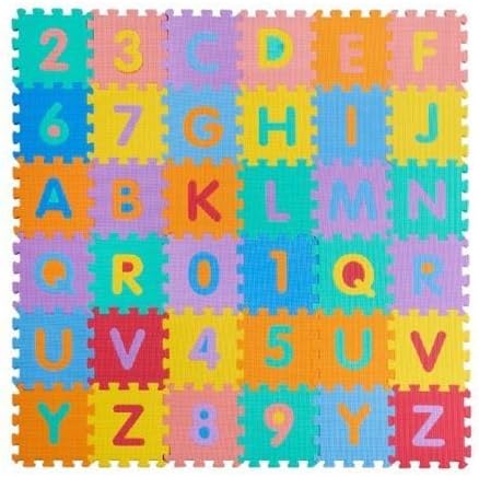 New 36 Pcs Foam Mats Puzzle Floor Kids Play Room （10 Figure +26 Alphabet