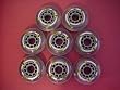 8-pk Rollerblade True In-line inline skate wheels 76mm/82A Clear
