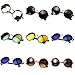 FUNOC Womens Mens Unisex Round Retro Vintage Sunglasses Circle Mirror Lens (Gold Black)