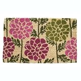 Dahlias Coir hand Woven Doormat 18 x 30