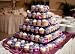 Dress My Cupcake Laila Large 5-Tier Square Cardboard Cupcake Tower, Holds 100 Cupcakes! - Stands, Displays, Trees for Cakes & Desserts