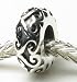 B22 Beads Hunter Jewelry Heart Lattice Work Heart Bead Spacer .925 Sterling Silver Bead Charm Pandora Chamilia Biagi & European Bracelets Compatible