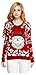 V28®Women Girl Christmas Cute Santa Embroidered Knitted Deer Pullover Sweater Jumper