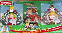 Fisher-Price Little People Christmas Video Gift Set with 2 Musical Keepsake Ornaments & VHS Tape Christmas Discoveries, Volume 2