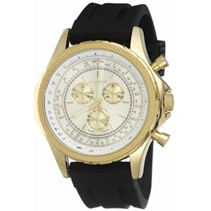 Akribos XXIV Men's AKG207-YGBK 'Excalibur' Gold-Tone Chronograph Watch
