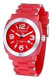 Mens Red Plastic Case Rubber Band Watch Sottomarino