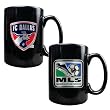 FC Dallas MLS 2pc Black Ceramic Mug Set - Primary Team Logo & MLS Logo FC Dallas MLS 2pc Black Ceramic Mug Set - Primary Team Logo & MLS Logo