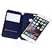 IPhone 6s Plus Case, IPhone 6 Plus Case, DDLBiz Smart Slide Magnet Flip Leather Cover Case for iPhone 6 Plus/6S Plus 5.5Inch (Dark Blue)