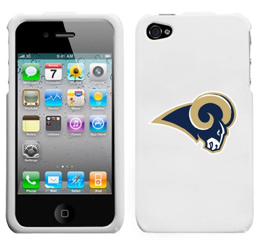 iPhone 4 St Louis Rams White Snap on Superior Hard Cover