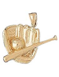 CleverEves 14K Gold Pendant Baseball Themed 8.5 - Gram(s)