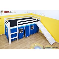 Kinderbett Hochbett Kinder Kinderhochbett Lattenrost Spielbett Rutsche Neu