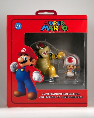 Super Mario Mini Figurine 2Pack Bowser Toad