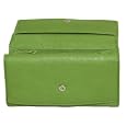 Saddler Leather Large Double Flap Two Separate Section Purse With Tab Fasteners'
