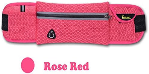 Motring Sports Running Lightweight and Breathable Sweat Belt Pouch for Men and Women Exercise, Running, Hiking, Cycling ,Traveling, Jogging-Fits Every iPhone (Rose red)