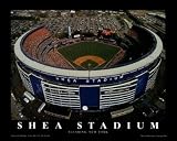 Small Shea Stadium New York Mets Aerial Unframed Print