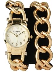 Thick Chain Link Wrap Watch - Gold