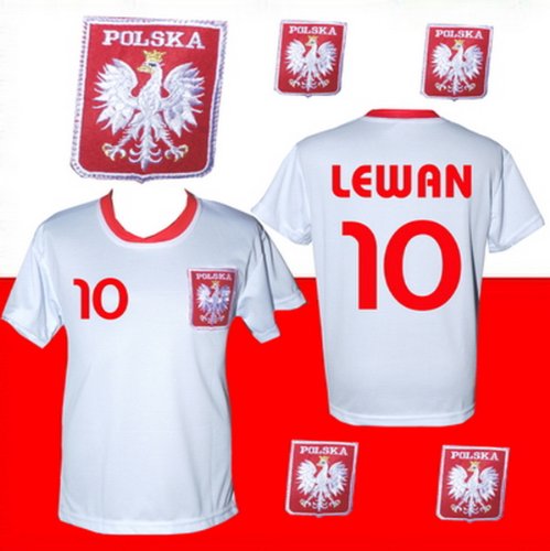 Polen Trikot “Model Pol2″-gesticktes Wappen-inclusive Wunschnamen+Zahl-Größen: 122-128-134-140 (134)