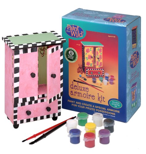 Toys: Deluxe Armoire Wood Painting Kit in a Box by Balitono