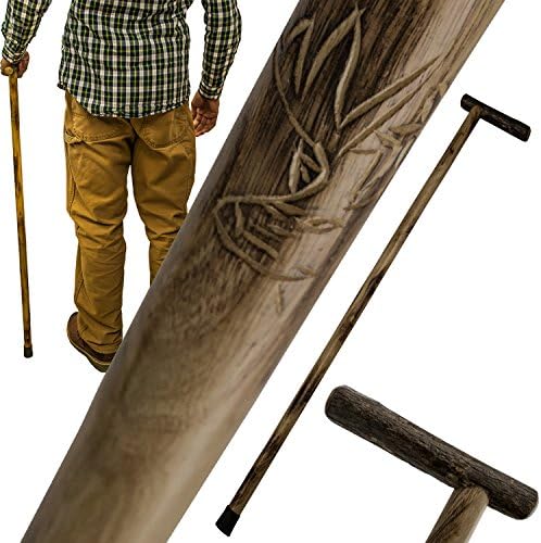 Deer Carving 38 Inch Walking Cane Hiking Stick