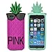 Mingfung Pineapple Fashion 3d Fruit Ananas Style Soft Case Protective Cover for for Iphone 5/5c Hot Pink