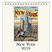 New York Cavallini 2009 Vintage Prints easel desk calendar 6 by 6.5 inches Cream Laid paper finish