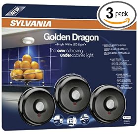 Sylvania 72422 LED Undercabinet Light with Motion Sensor Function, 3 Pack, Black