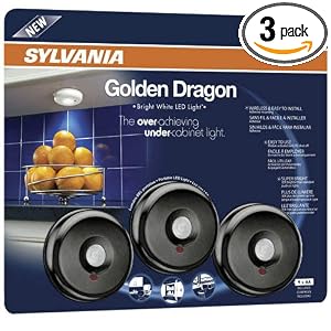 Sylvania 72422 LED Undercabinet Light with Motion Sensor Function, 3 Pack, Black by Sylvania