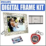 Philips 10.2-inch LCD Digital Picture Frame with 9.4-inch Display (Metal) + Accessory Kit