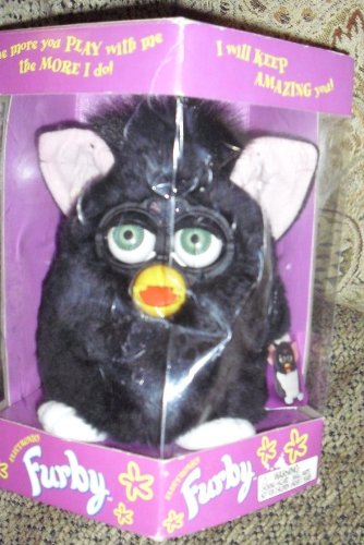 More image FURBY ~ 1998 Electronic Toy - BLACK, BROWN EYES, PINK EARS, WHITE FEET