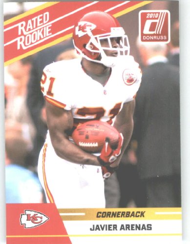 2010 Donruss Rated Rookies Football Card # 47 Javier Arenas - Kansas City Chiefs (RC - Rookie Card) NFL Trading Card in Screwdown Case !
