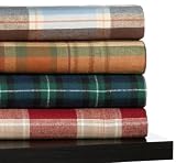 Pinzon Plaid Flannel Full Sheet Set, Blue Hyde Park