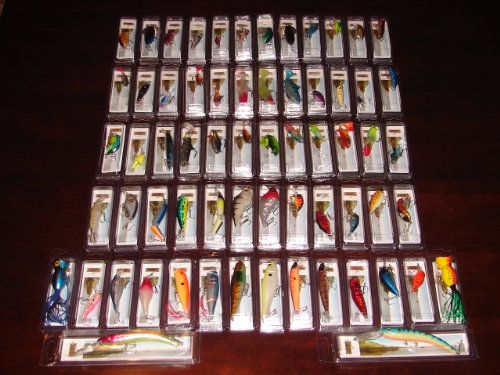 Lot of 64 New in the Box Bass Trout Redfish Musky Crankbait Fishing Lures