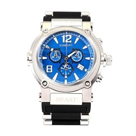 Generation X Beast Interchangeable Chronograph Stainless Steel Watch With Blue Dial OS-5040 - Embrace The Beast Within You..