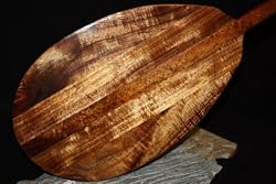 AA Tiger Curls Koa Paddle 60" - Outrigger Canoe - Made in Hawaii