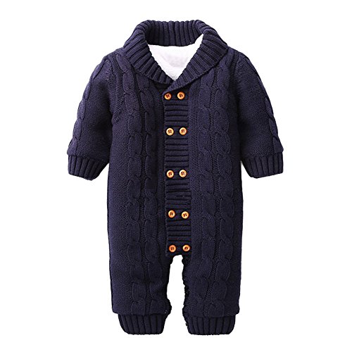 ZOEREA Toddler Infant Newborn Baby Romper Long Sleeve Velvet Knitted Sweaters