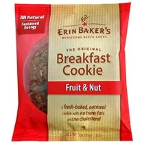 Erin Baker's Breakfast Cookies, Fruit & Nut, 3-Ounce Individually Wrapped Cookies (Pack of 12)