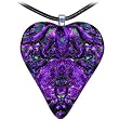 Holy Lynn Purple Passion Heart Dichroic Glass Necklace