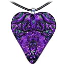 Holy Lynn Purple Passion Heart Dichroic Glass Necklace