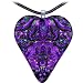 Holy Lynn Purple Passion Heart Dichroic Glass Necklace