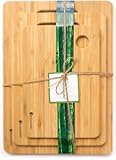 #1 Best Bamboo Cutting Board Set. A Set of 3 Chopping Boards with Large Cutting Room. Strong Wood Cutting Boards Are Durable and Light Weight By Premium Bamboo&reg;