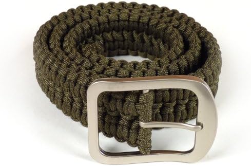 Stone River Gear Paracord Survival Belt, Green, Medium
