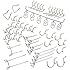 Neiko&reg; 53106 1-Inch Wide Pegboard Shelving Hooks, Assorted | 50-Piece Set